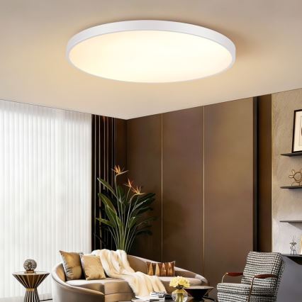 Immax NEO 07316L - LED dimējama griestu lampa SEMPLICI LED/128W/230V Ø 100 cm Wi-Fi Tuya balta + ar tālvadības pulti