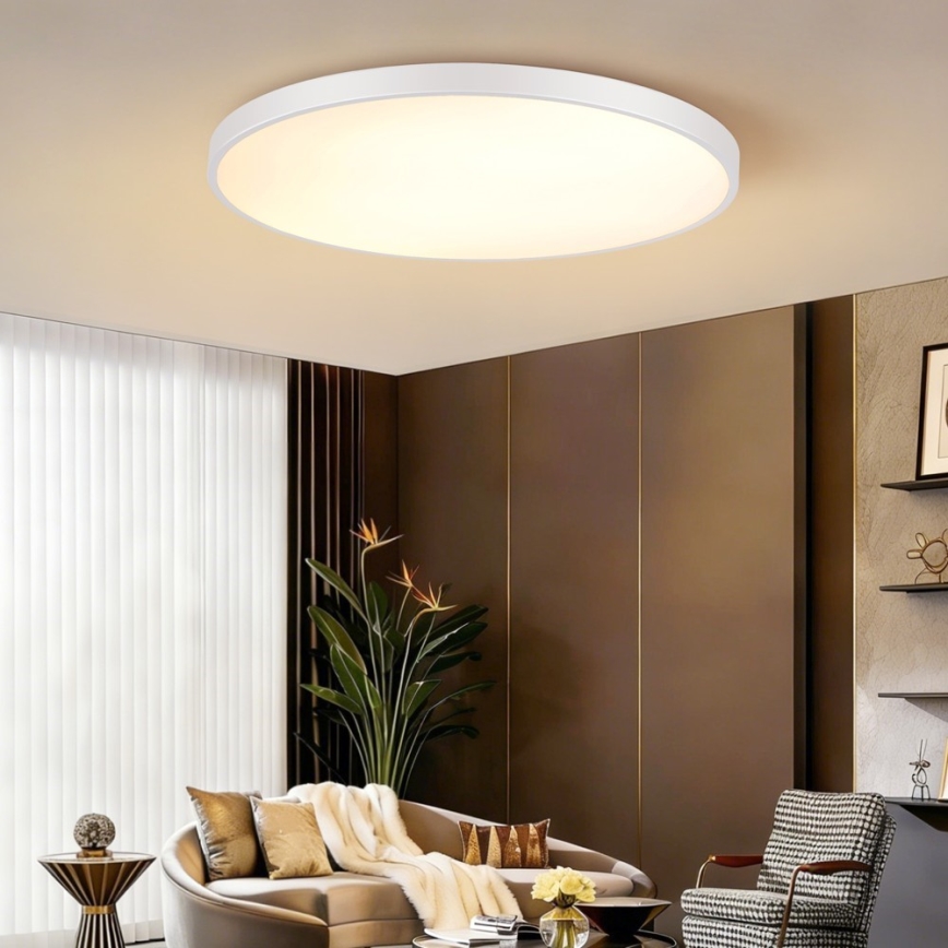 Immax NEO 07316L - LED dimējama griestu lampa SEMPLICI LED/128W/230V Ø 100 cm Wi-Fi Tuya balta + ar tālvadības pulti