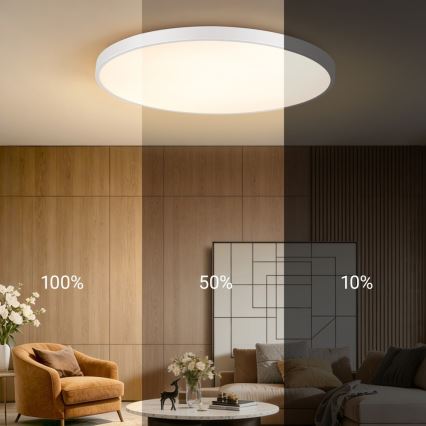 Immax NEO 07316L - LED dimējama griestu lampa SEMPLICI LED/128W/230V Ø 100 cm Wi-Fi Tuya balta + ar tālvadības pulti