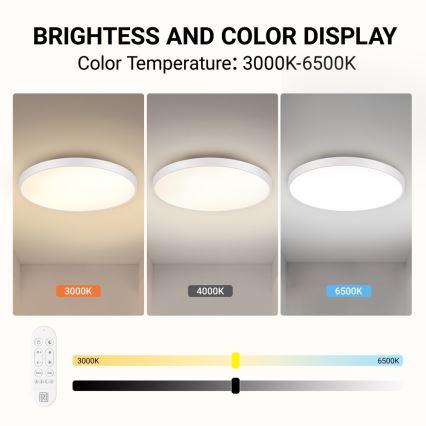 Immax NEO 07316L - LED dimējama griestu lampa SEMPLICI LED/128W/230V Ø 100 cm Wi-Fi Tuya balta + ar tālvadības pulti