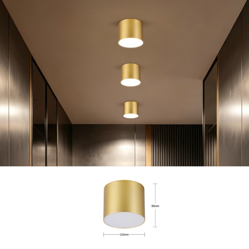 Immax NEO 07317L - LED griestu gaismeklis ar regulējamu spilgtumu RONDATE LED/18W/230V Ø 11,5 cm Wi‑Fi Tuya, zelta