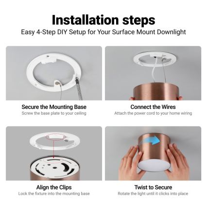 Immax NEO 07319L - LED dimējams griestu gaismeklis RONDATE LED/18W/230V Ø 11,5 cm Wi-Fi Tuya rožu zelts