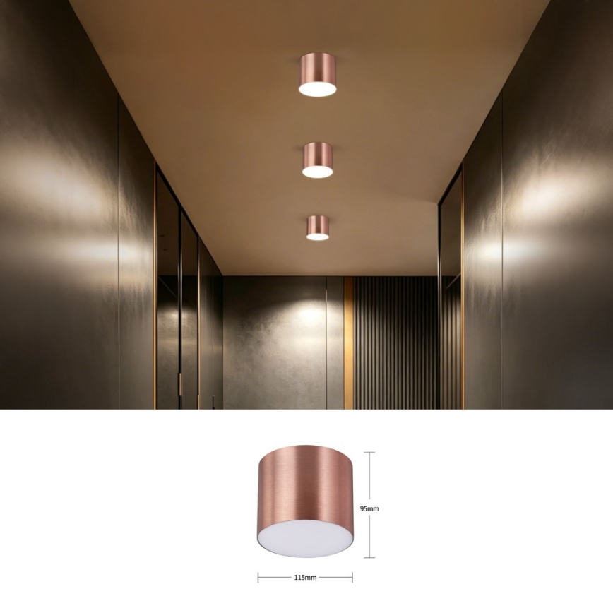 Immax NEO 07319L - LED dimējams griestu gaismeklis RONDATE LED/18W/230V Ø 11,5 cm Wi-Fi Tuya rožu zelts