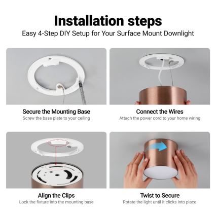 Immax NEO 07319L - LED dimmējama griestu lampa RONDATE LED/18W/230V Ø 11,5 cm Wi-Fi Tuya rožu zelta