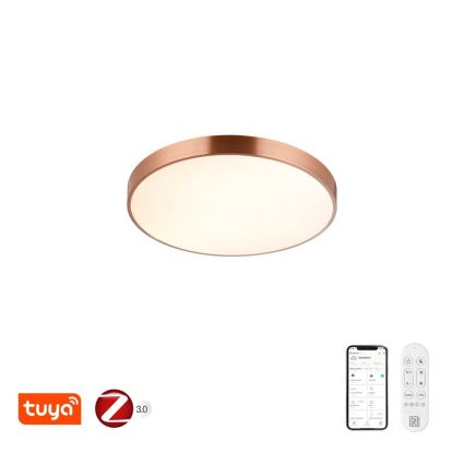 Immax NEO 07321L - Aptumšojama LED griestu lampa NEO LITE SEMPLICI LED/36W/230V Ø 40 cm Tuya rožu zelts + ar tālvadības pulti