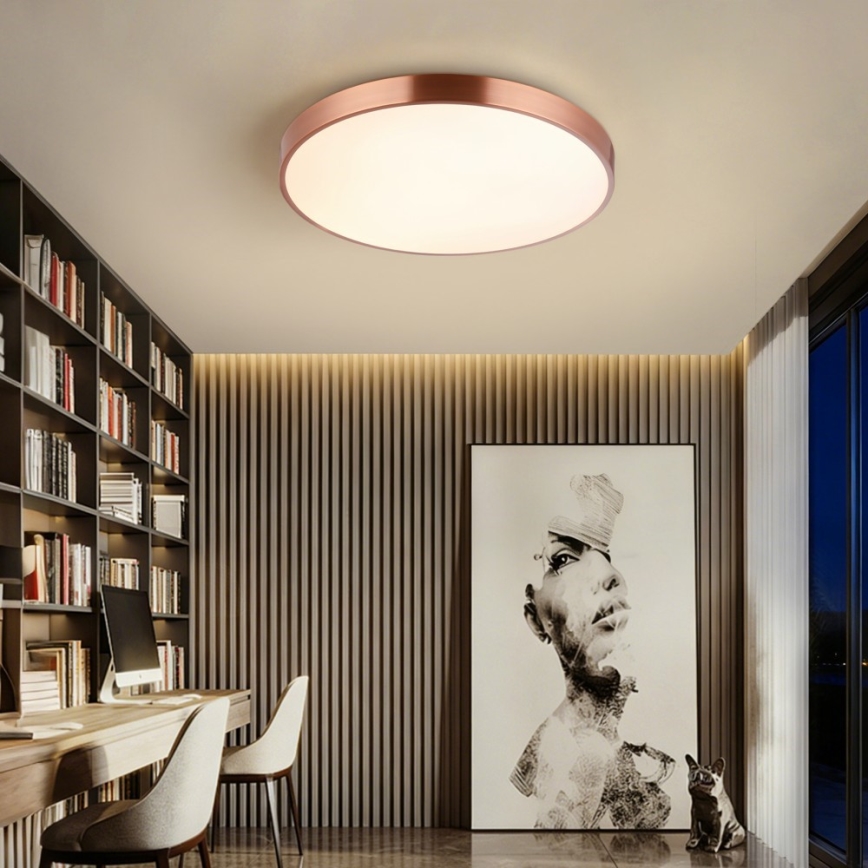 Immax NEO 07322L - regulējams LED griestu gaismeklis NEO LITE SEMPLICI LED/60W/230V diametrs 60 cm vara krāsā + tālvadības pults