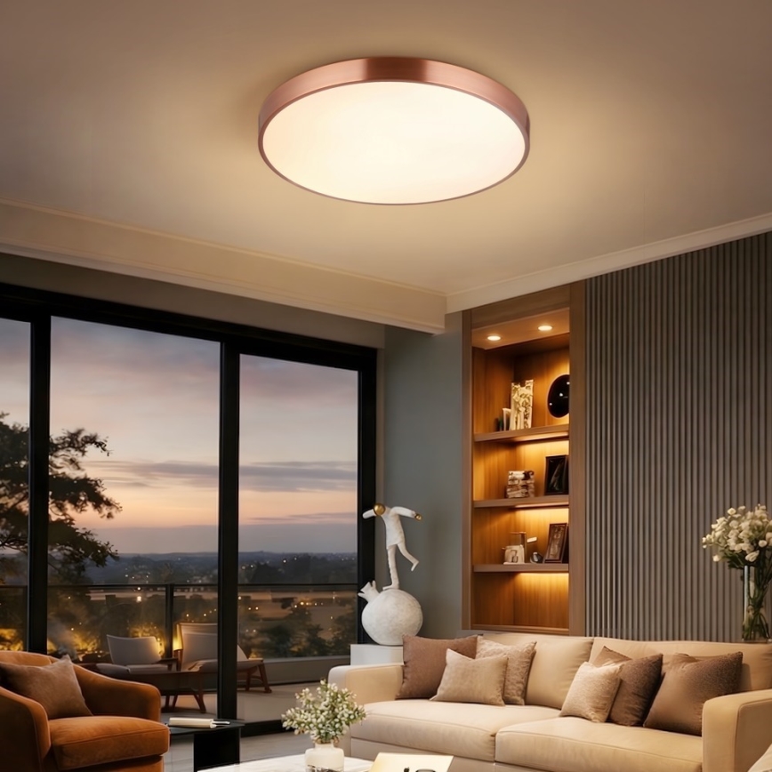 Immax NEO 07322L - regulējams LED griestu gaismeklis NEO LITE SEMPLICI LED/60W/230V diametrs 60 cm vara krāsā + tālvadības pults