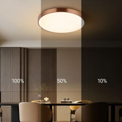 Immax NEO 07322L - regulējams LED griestu gaismeklis NEO LITE SEMPLICI LED/60W/230V diametrs 60 cm vara krāsā + tālvadības pults
