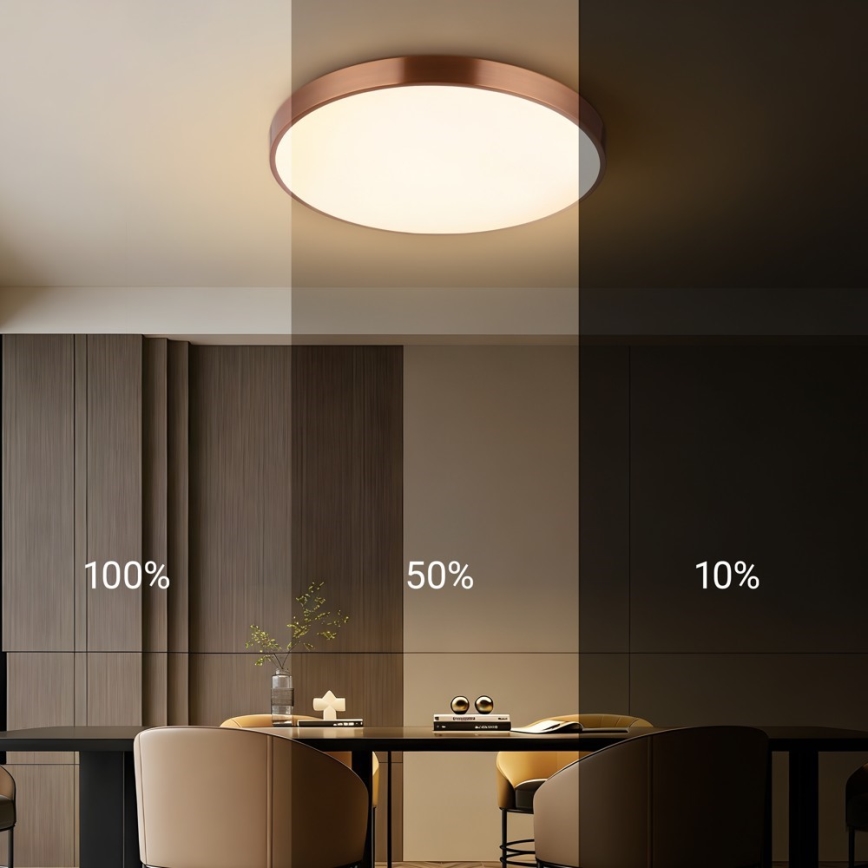 Immax NEO 07322L - regulējams LED griestu gaismeklis NEO LITE SEMPLICI LED/60W/230V diametrs 60 cm vara krāsā + tālvadības pults