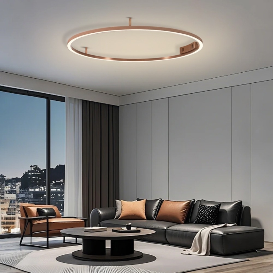 Immax NEO 07325-120C - LED griestu gaismeklis FINO ar regulējamu spilgtumu LED/72W/230V 120 cm Tuya rožu zelta krāsā + tālvadības pults