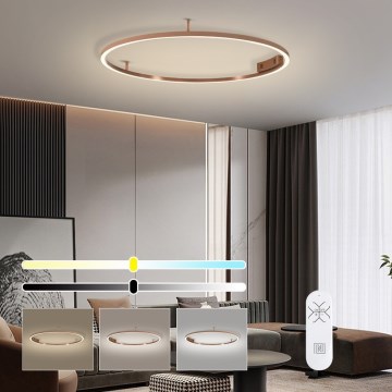 Immax NEO 07326-80C - FINO LED regulējams griestu gaismeklis LED/55W/230V 80 cm Tuya rozā zelts + tālvadības pults