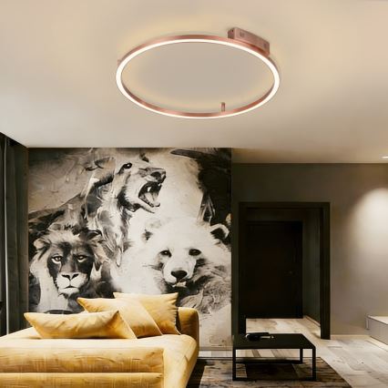 Immax NEO 07326-80C - FINO LED regulējams griestu gaismeklis LED/55W/230V 80 cm Tuya rozā zelts + tālvadības pults