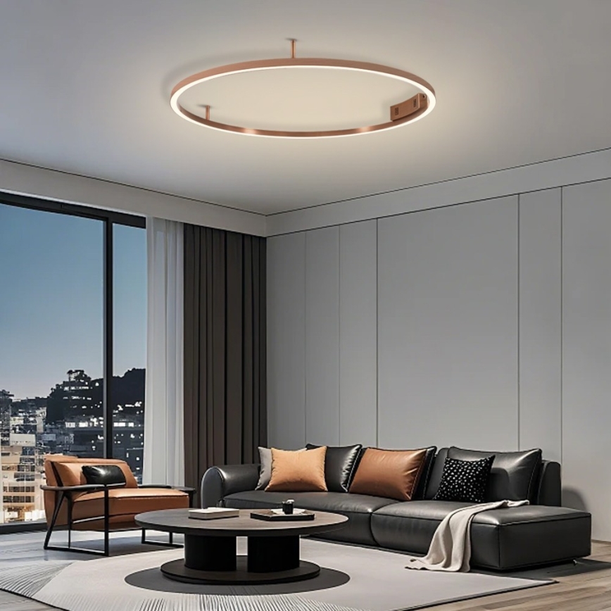 Immax NEO 07326-80C - FINO LED regulējams griestu gaismeklis LED/55W/230V 80 cm Tuya rozā zelts + tālvadības pults