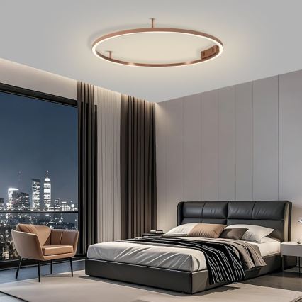 Immax NEO 07326-80C - FINO LED regulējams griestu gaismeklis LED/55W/230V 80 cm Tuya rozā zelts + tālvadības pults