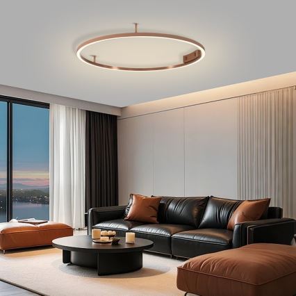 Immax NEO 07326-80C - FINO LED regulējams griestu gaismeklis LED/55W/230V 80 cm Tuya rozā zelts + tālvadības pults