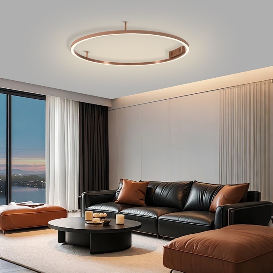 Immax NEO 07326-80C - FINO LED regulējams griestu gaismeklis LED/55W/230V 80 cm Tuya rozā zelts + tālvadības pults