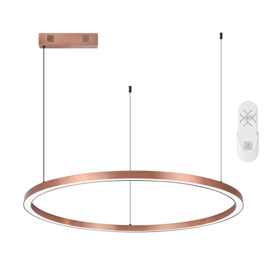 Immax NEO 07327L - FINO LED lustrs uz troses, ar regulējamu gaismas spilgtumu LED/55W/230V, 80 cm, rožzeltains, Tuya + tālvadība