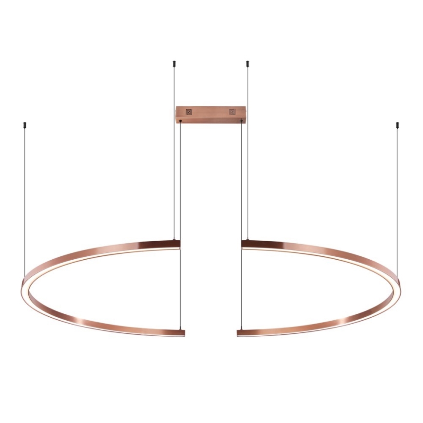 Immax NEO 07328L - FINO regulējama LED lustra uz troses, 72W/230V, 120 cm, rožu zelts, Tuya + tālvadības pults
