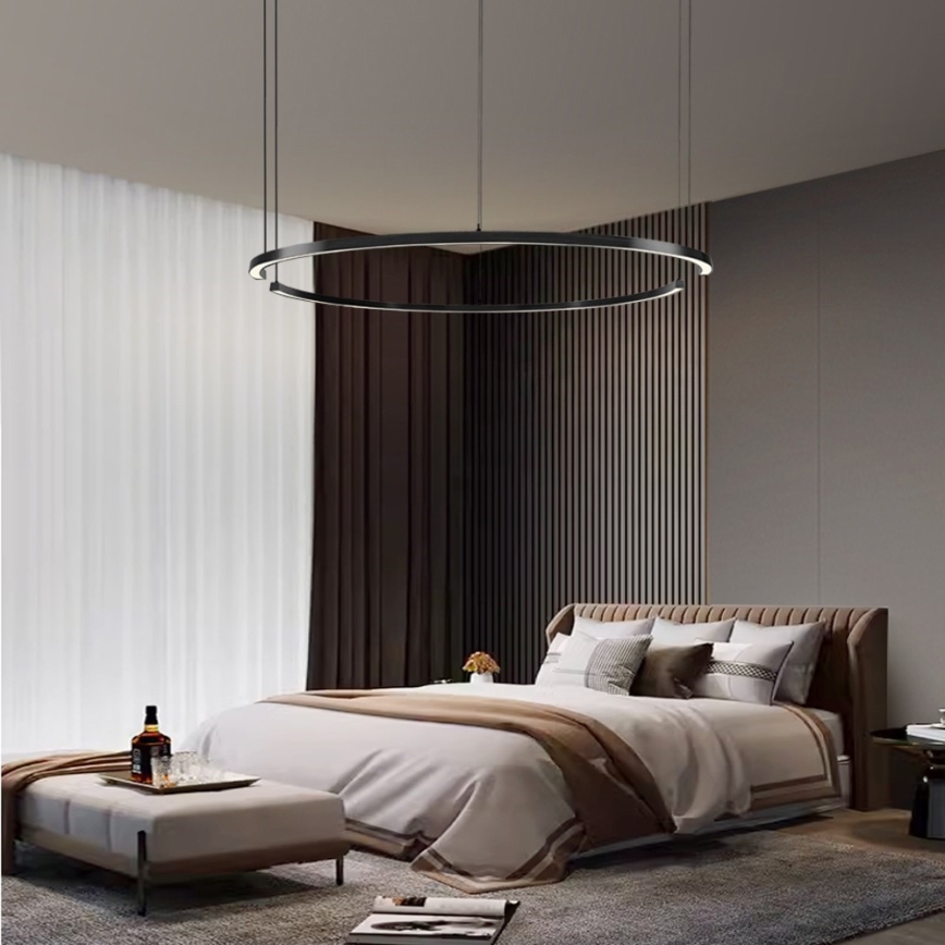 Immax NEO 07329L - dimmējams LED pakaramais uz troses FINO LED/72W/230V 120 cm Tuya, melns + tālvadības pults