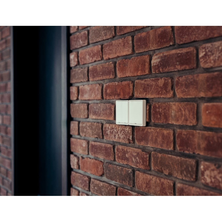 Immax NEO 07507L - Slēdzis 2-pogu SMART 1xCR2430 Zigbee 3.0 Tuya