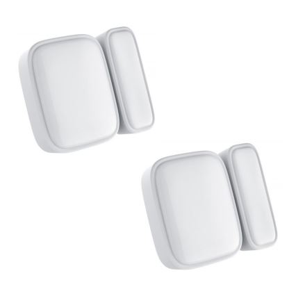 Immax NEO 07511L - KOMPLEKTS 2x Magnētiskais loga un durvju sensors SMART 1xCR2032  Zigbee Tuya