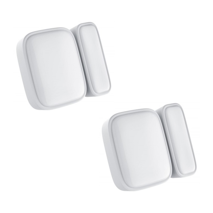 Immax NEO 07511L - KOMPLEKTS 2x Magnētiskais loga un durvju sensors SMART 1xCR2032  Zigbee Tuya