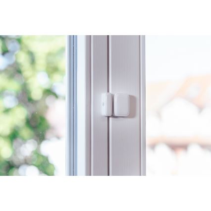 Immax NEO 07511L - KOMPLEKTS 2x Magnētiskais loga un durvju sensors SMART 1xCR2032  Zigbee Tuya