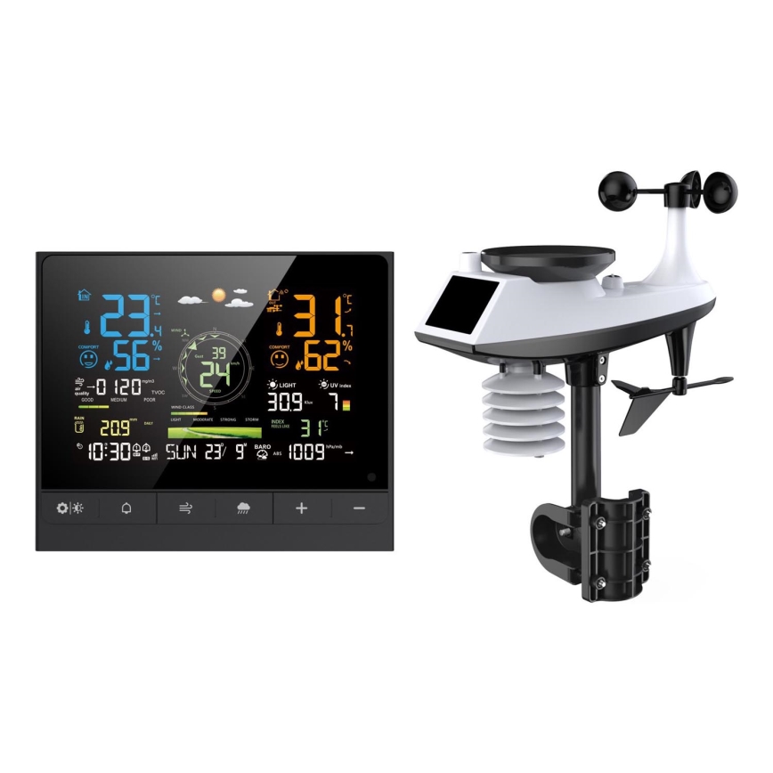 Immax NEO 07528L - Profesionālā meteostacija 7 vienā NEO LITE SMART 5V/2xAAA + 3xAA