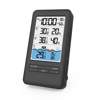 Immax NEO 07529L - Viedais peldbaseina temperatūras sensors +2x iekštelpu temperatūras un mitruma sensors Wi-Fi Tuya