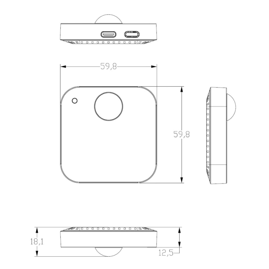 Immax NEO 07530L - Viedais PIR, klātbūtnes un apgaismojuma sensors USB/5V