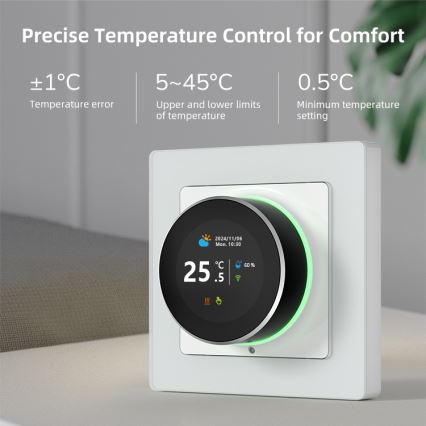 Immax NEO 07534L - viedais grīdas apsildes termostats 230V/3A Wi‑Fi Tuya