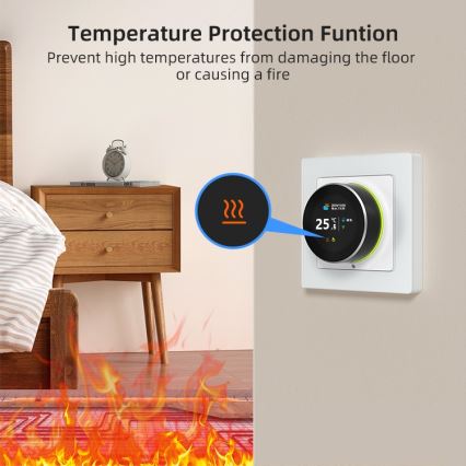 Immax NEO 07534L - viedais grīdas apsildes termostats 230V/3A Wi‑Fi Tuya