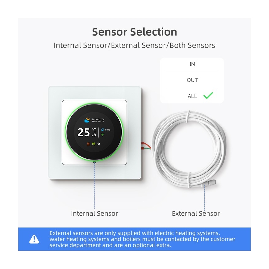 Immax NEO 07534L - viedais grīdas apsildes termostats 230V/3A Wi‑Fi Tuya