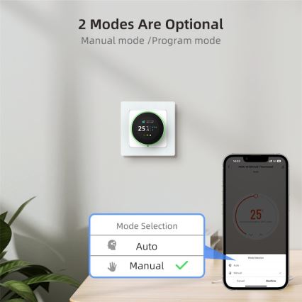 Immax NEO 07534L - viedais grīdas apsildes termostats 230V/3A Wi‑Fi Tuya