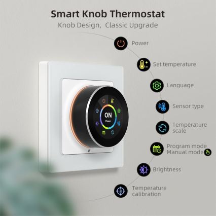 Immax NEO 07534L - viedais grīdas apsildes termostats 230V/3A Wi‑Fi Tuya
