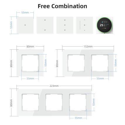 Immax NEO 07539L - 2 pogu SMART slēdzis 230V Wi-Fi Tuya