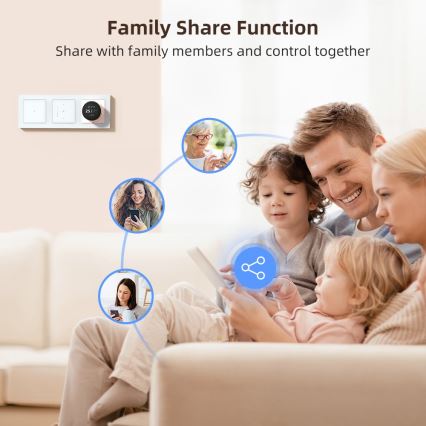Immax NEO 07540L - Vieds slēdzis žalūzijām un ruļļveida aizkariem 230 V Wi‑Fi Tuya