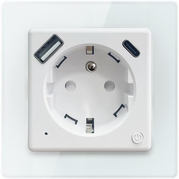 Immax NEO 07544L - Viedā kontaktligzda E 16A/230V + 1xUSB-A+1xUSB C PD 20W Wi-Fi