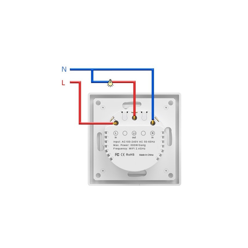 Immax NEO 07549L - viedais vienpogas slēdzis 230 V