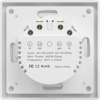 Immax NEO 07550L - Viedais 2 pogu slēdzis 230V