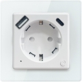 Immax NEO 07552L - Viedā kontaktligzda F 16A/230V + 1xUSB-A+1xUSB C PD 20W