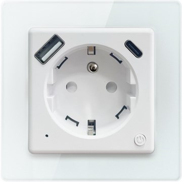 Immax NEO 07553L - Viedā kontaktligzda E 16A/230V ar 1x USB-A + 1x USB-C PD 20W