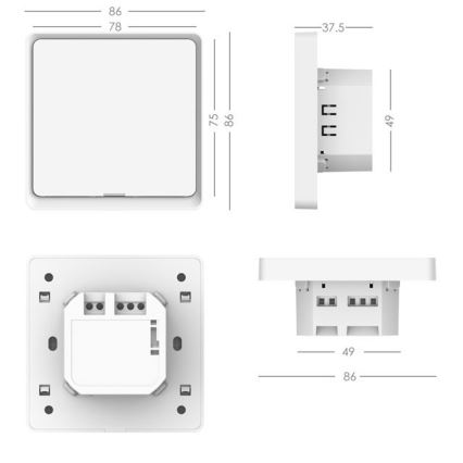 Immax NEO 07569L - Slēdzis 1 poga SMART 230V Wi-Fi Tuya