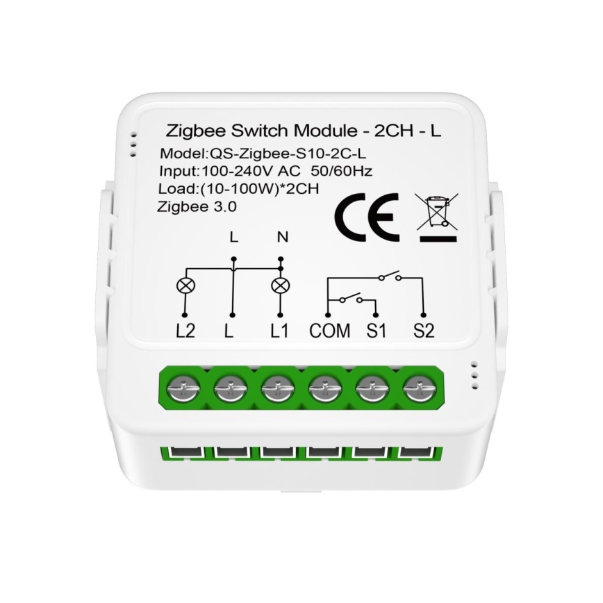 Immax NEO 07572L - Smart ierīce NEO LITE V8 2 pogas Tuya
