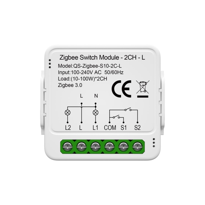 Immax NEO 07572L - Smart ierīce NEO LITE V8 2 pogas Tuya