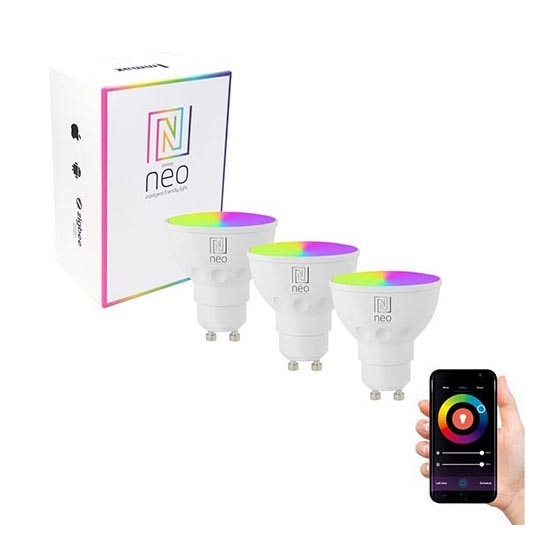 Immax NEO 07724C - KOMPLEKTS 3x LED RGB+CCT Aptumšojama spuldze GU10/4,8W/230V 2700K Wi-Fi Tuya