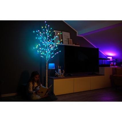 Immax NEO 07750L - LED RGB+CW Aptumšojama āra Ziemassvētku rotājums NEO LITE LED/7,2W/230V 1,8m IP44 Wi-Fi Tuya koks