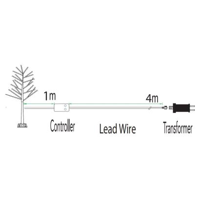 Immax NEO 07750L - LED RGB+CW Aptumšojama āra Ziemassvētku rotājums NEO LITE LED/7,2W/230V 1,8m IP44 Wi-Fi Tuya koks