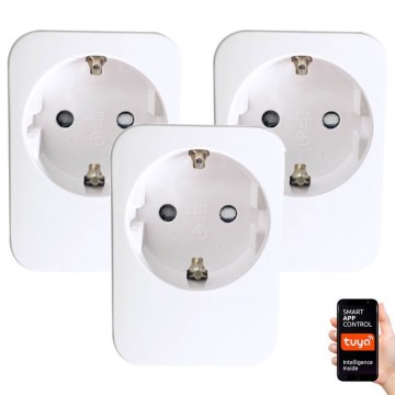 Immax NEO 07761C - KOMPLEKTS 3x Viedā kontaktligzda NEO LITE 3680W/230V/16A Wi-Fi Tuya SCHUKO