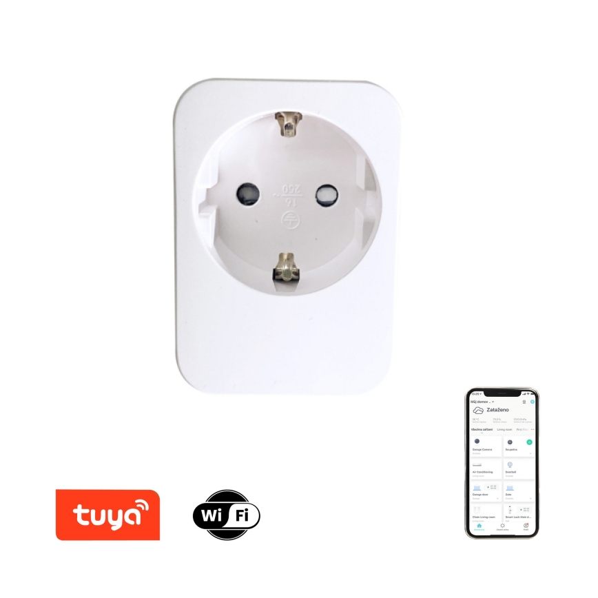 Immax NEO 07761L - Viedā kontaktligzda NEO LITE 3680W/230V/16A Wi-Fi Tuya